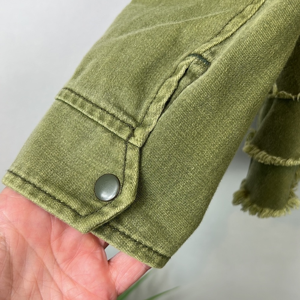 HEI HEI | ANTHROPOLOGIE Military Style Ruffled Trench Jacket XSP - Picture 6 of 12